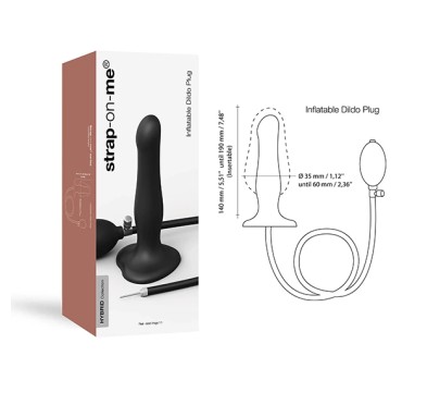 Dildo - Strap-On-Me Inflatable Dildo Black